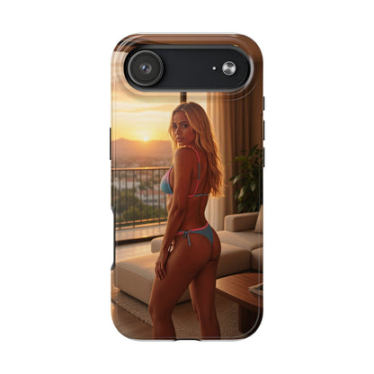 Bikini Beach Tough Phone Case — Balcony Palm Phone Cover