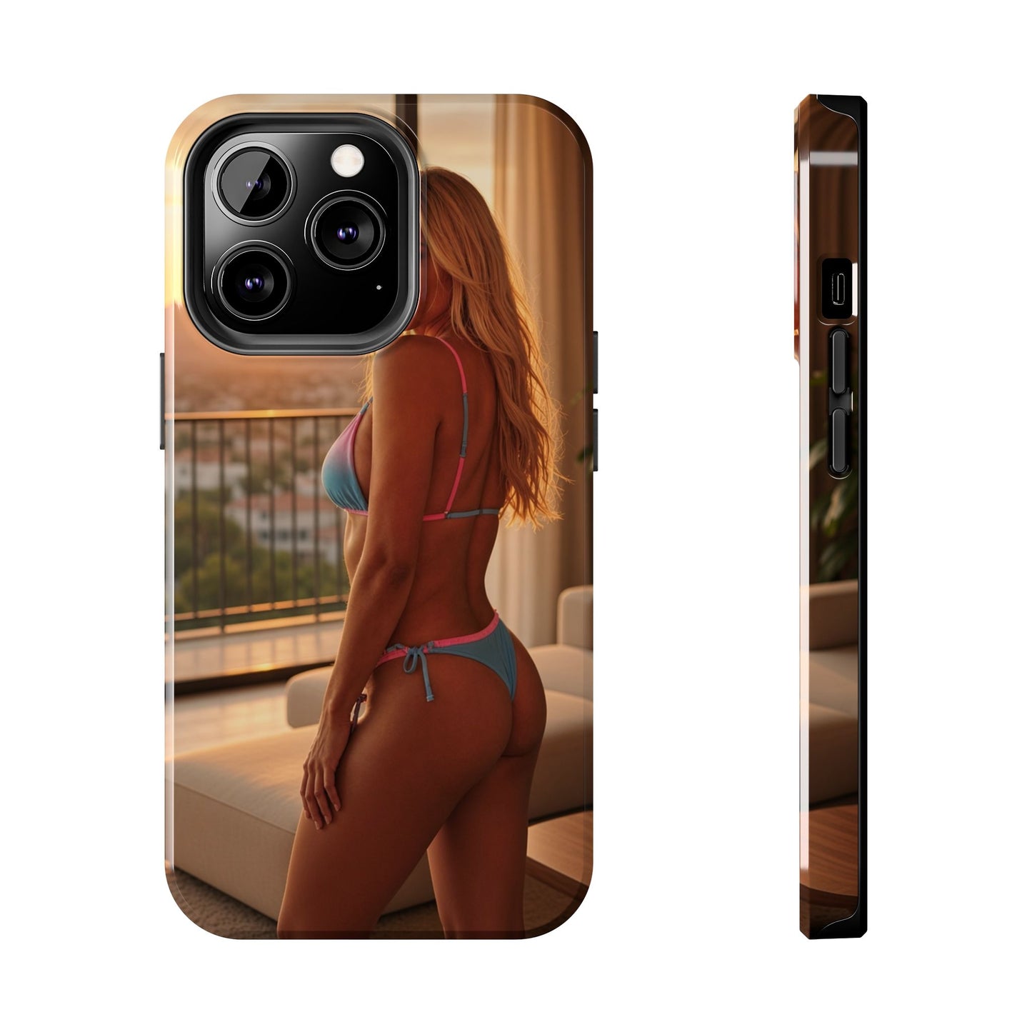 Bikini Beach Tough Phone Case — Balcony Palm Phone Cover