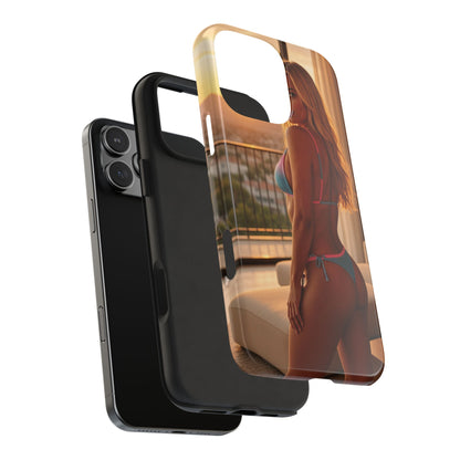 Bikini Beach Tough Phone Case — Balcony Palm Phone Cover