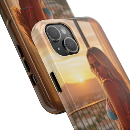 Bikini Beach Tough Phone Case — Balcony Palm Phone Cover