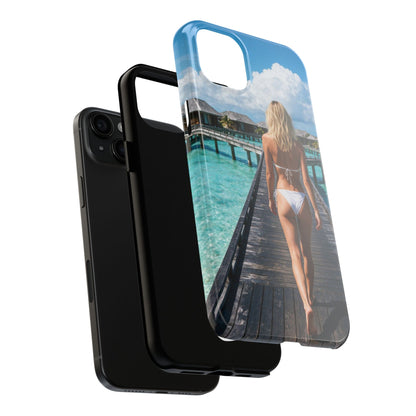 Tough Phone Case – Tropical Boardwalk Bikini Beach Photo