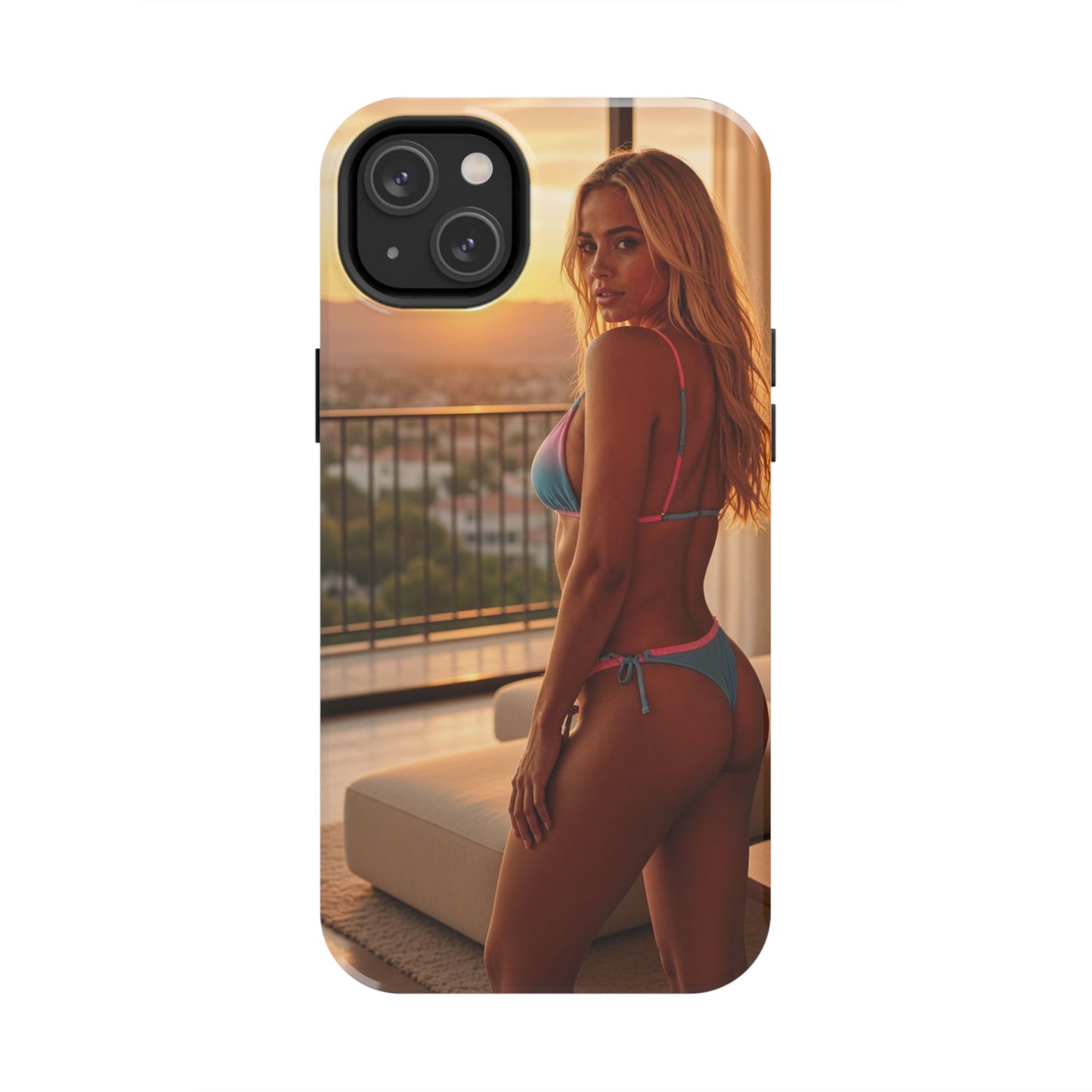 Bikini Beach Tough Phone Case — Balcony Palm Phone Cover
