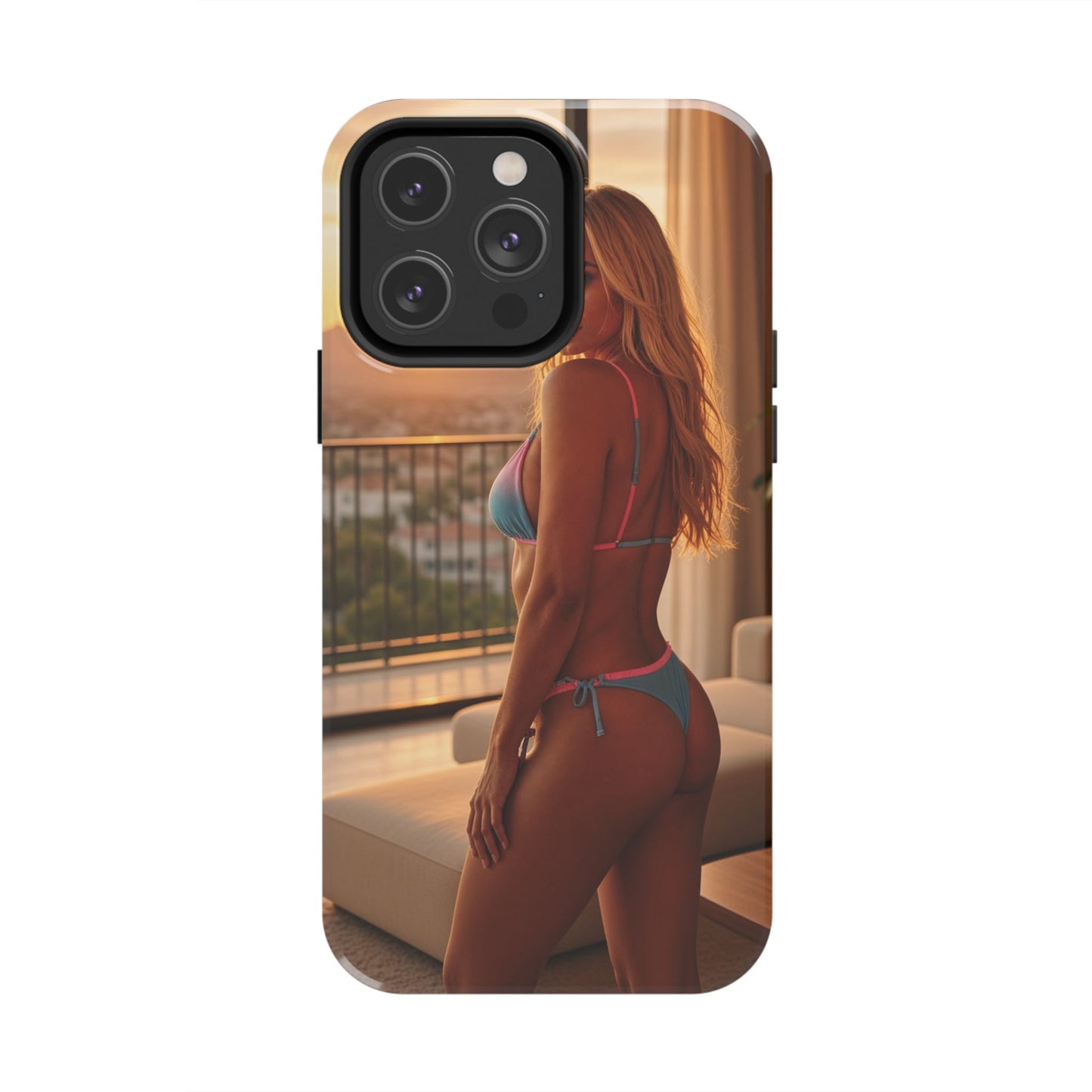 Bikini Beach Tough Phone Case — Balcony Palm Phone Cover