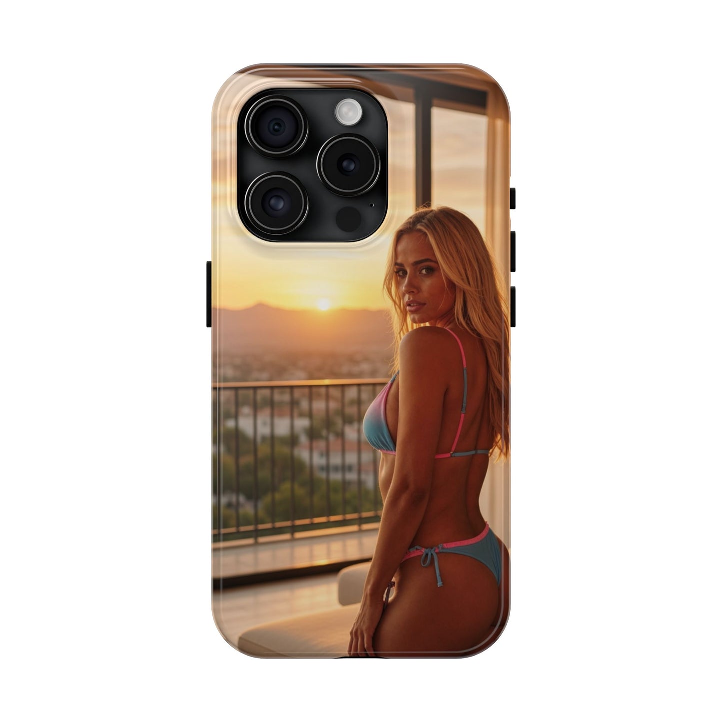 Bikini Beach Tough Phone Case — Balcony Palm Phone Cover