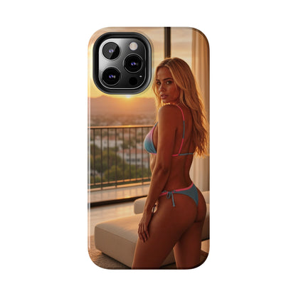 Bikini Beach Tough Phone Case — Balcony Palm Phone Cover