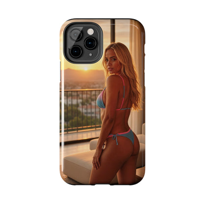 Bikini Beach Tough Phone Case — Balcony Palm Phone Cover