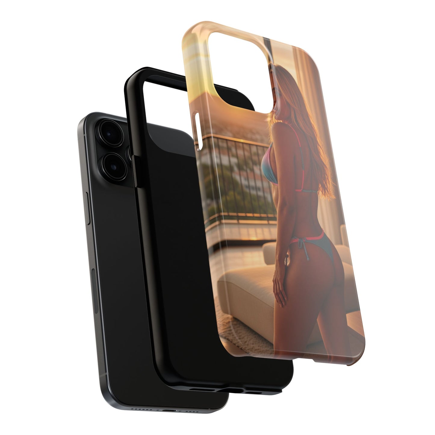 Bikini Beach Tough Phone Case — Balcony Palm Phone Cover