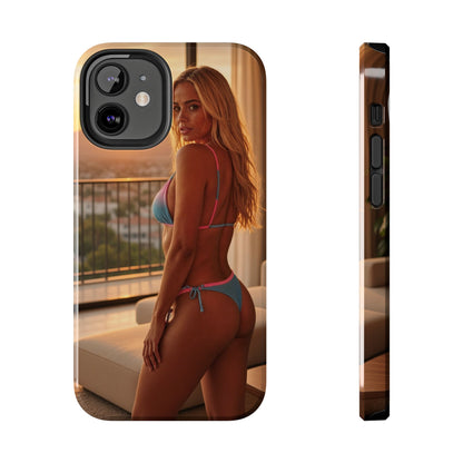 Bikini Beach Tough Phone Case — Balcony Palm Phone Cover