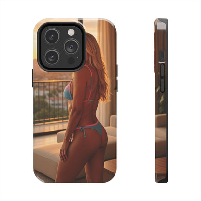 Bikini Beach Tough Phone Case — Balcony Palm Phone Cover