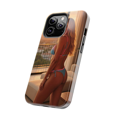 Bikini Beach Tough Phone Case — Balcony Palm Phone Cover