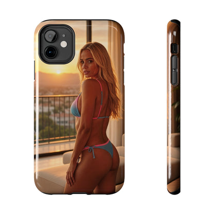 Bikini Beach Tough Phone Case — Balcony Palm Phone Cover