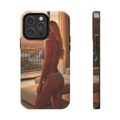 Bikini Beach Tough Phone Case — Balcony Palm Phone Cover