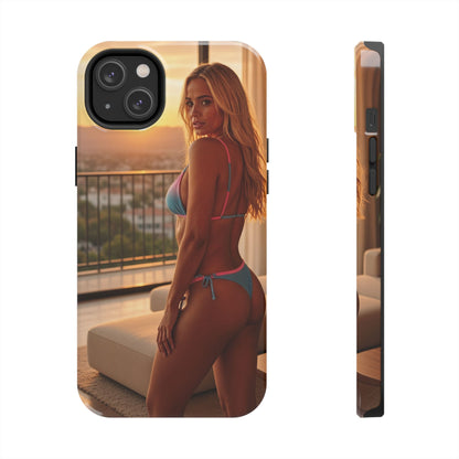 Bikini Beach Tough Phone Case — Balcony Palm Phone Cover