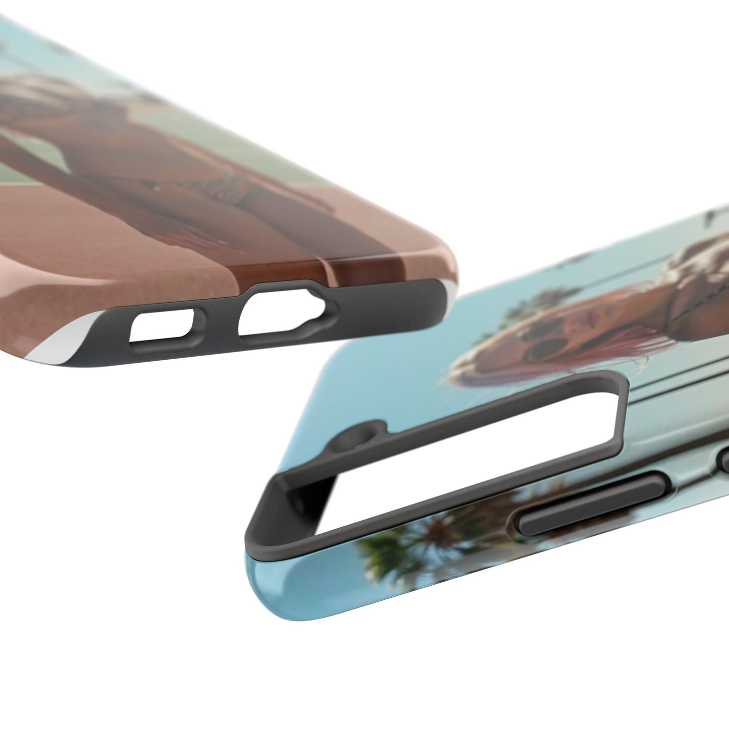 Bikini Beach Tough Phone Case — Sunlit Palm Boardwalk Phone Cover